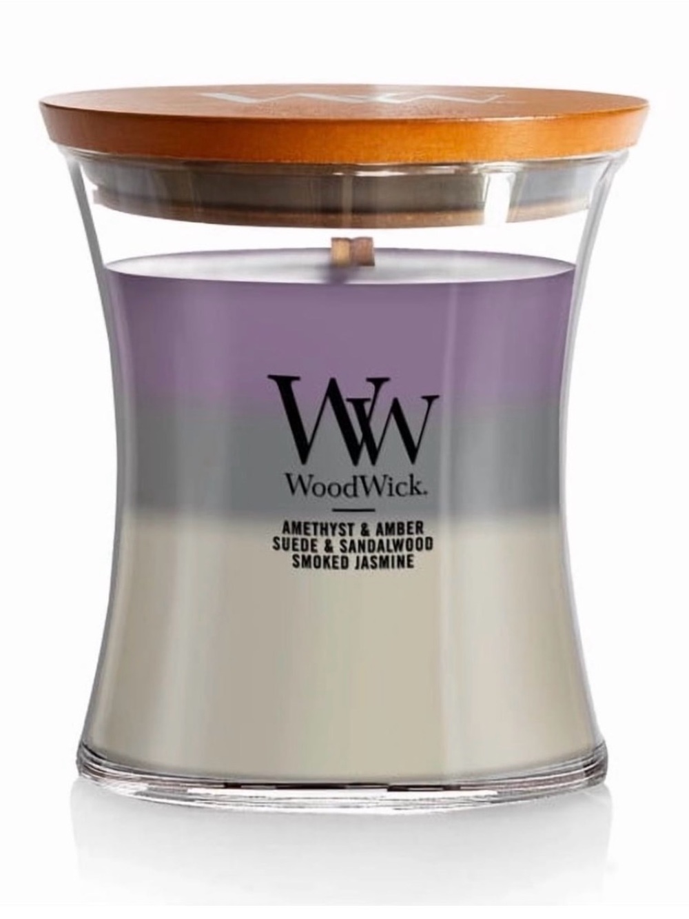 WoodWick Medium Amethyst Sky Trilogy Hourglass Scented Candle, 9.7oz